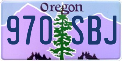 OR license plate 970SBJ