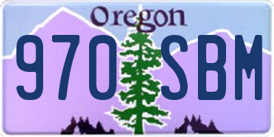OR license plate 970SBM