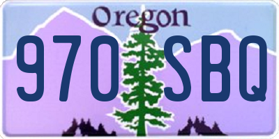 OR license plate 970SBQ