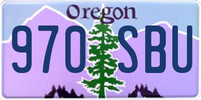 OR license plate 970SBU
