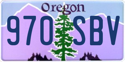 OR license plate 970SBV