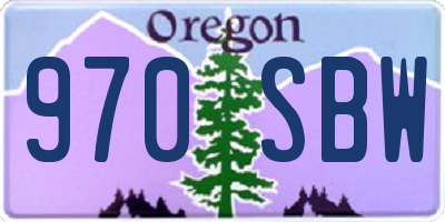 OR license plate 970SBW