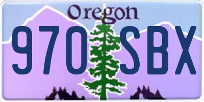 OR license plate 970SBX
