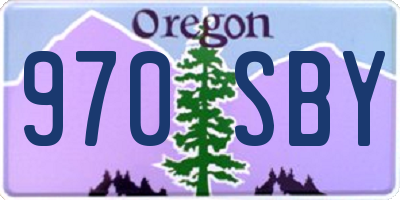 OR license plate 970SBY