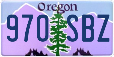 OR license plate 970SBZ