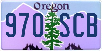 OR license plate 970SCB