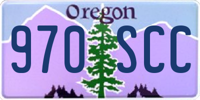 OR license plate 970SCC