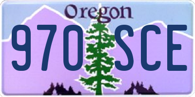 OR license plate 970SCE