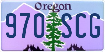 OR license plate 970SCG