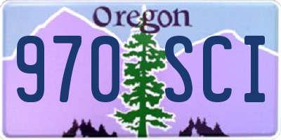 OR license plate 970SCI