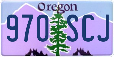 OR license plate 970SCJ