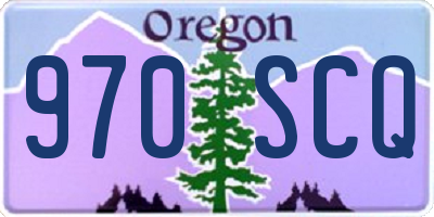 OR license plate 970SCQ