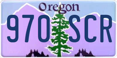 OR license plate 970SCR