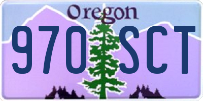 OR license plate 970SCT