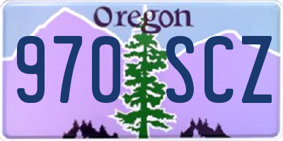 OR license plate 970SCZ