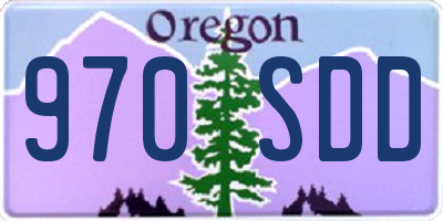 OR license plate 970SDD