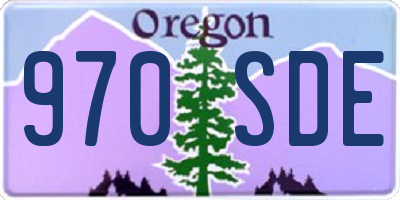 OR license plate 970SDE