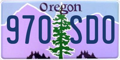OR license plate 970SDO