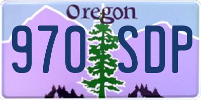 OR license plate 970SDP