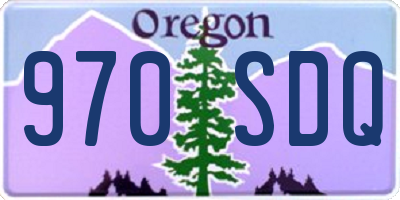 OR license plate 970SDQ