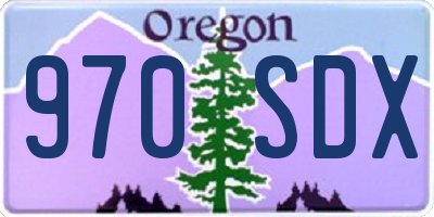OR license plate 970SDX