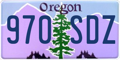 OR license plate 970SDZ