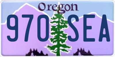 OR license plate 970SEA