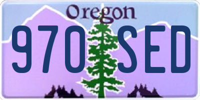 OR license plate 970SED
