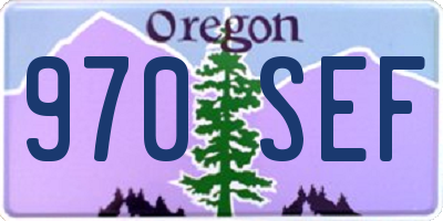 OR license plate 970SEF