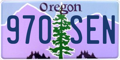 OR license plate 970SEN