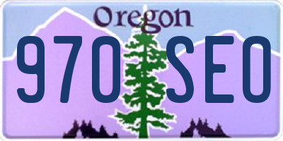 OR license plate 970SEO