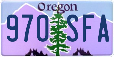 OR license plate 970SFA