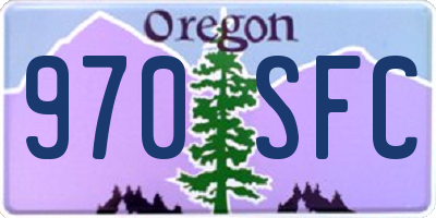 OR license plate 970SFC