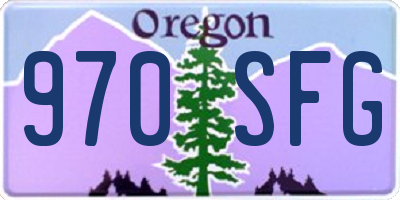 OR license plate 970SFG
