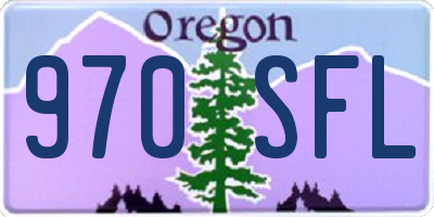 OR license plate 970SFL