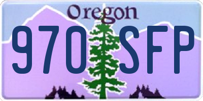 OR license plate 970SFP