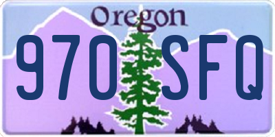 OR license plate 970SFQ