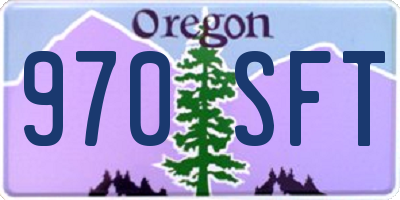 OR license plate 970SFT