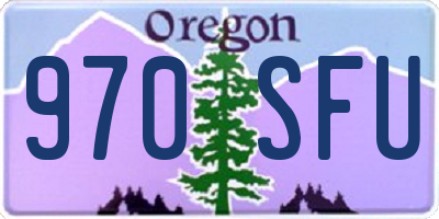 OR license plate 970SFU