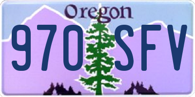 OR license plate 970SFV