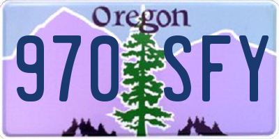 OR license plate 970SFY