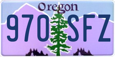 OR license plate 970SFZ