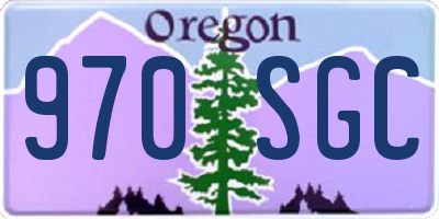 OR license plate 970SGC