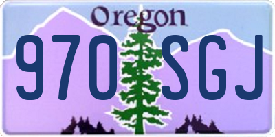 OR license plate 970SGJ