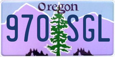 OR license plate 970SGL