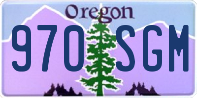 OR license plate 970SGM