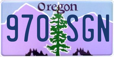OR license plate 970SGN