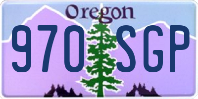 OR license plate 970SGP