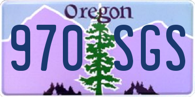OR license plate 970SGS
