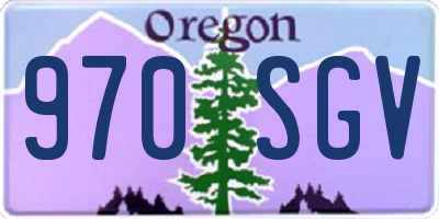 OR license plate 970SGV